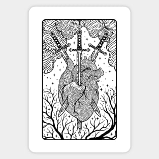 Tarot card - Three Of Swords Magnet